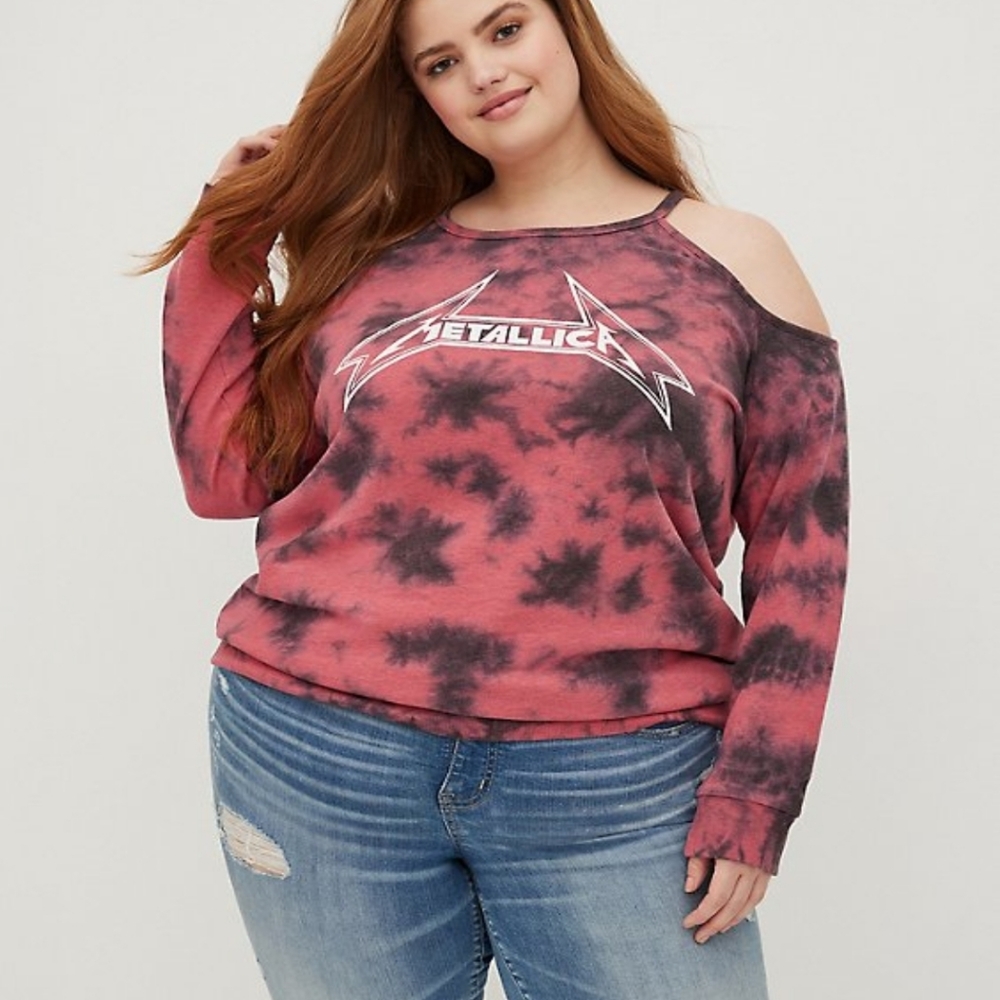Torrid NWT size 3 Metallica exposed shoulder long sleeve shirt - NWT